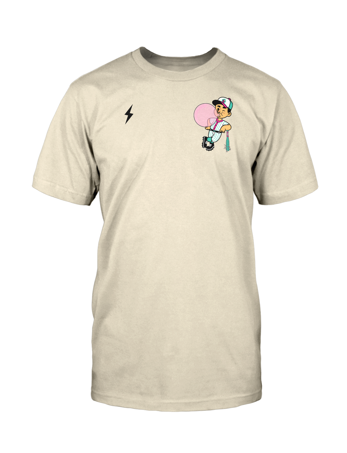 BRAWLERS Bat Boy CREW NECK T-SHIRT - BEIGE