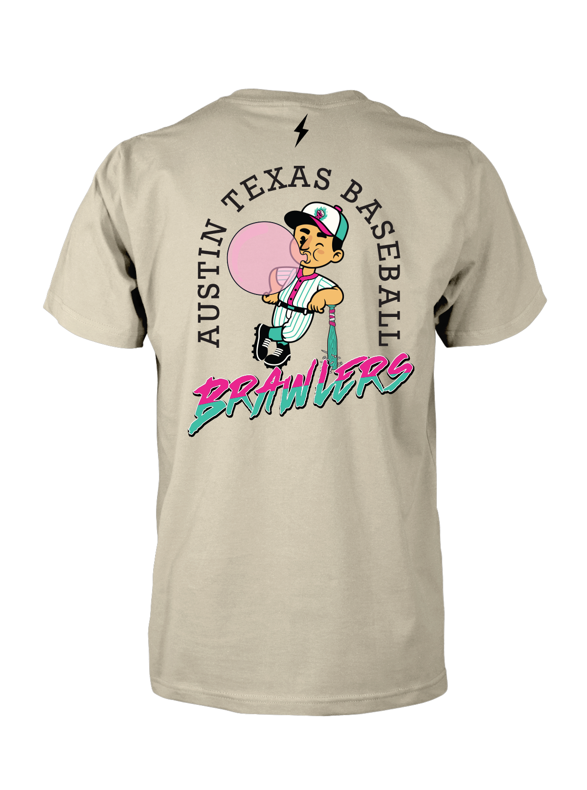 BRAWLERS Bat Boy CREW NECK T-SHIRT - BEIGE