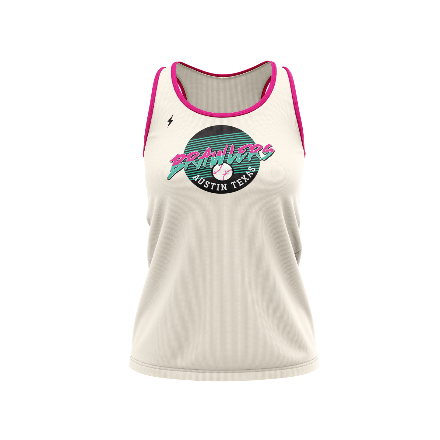 BRAWLERS RAZOR BACK TANK - White