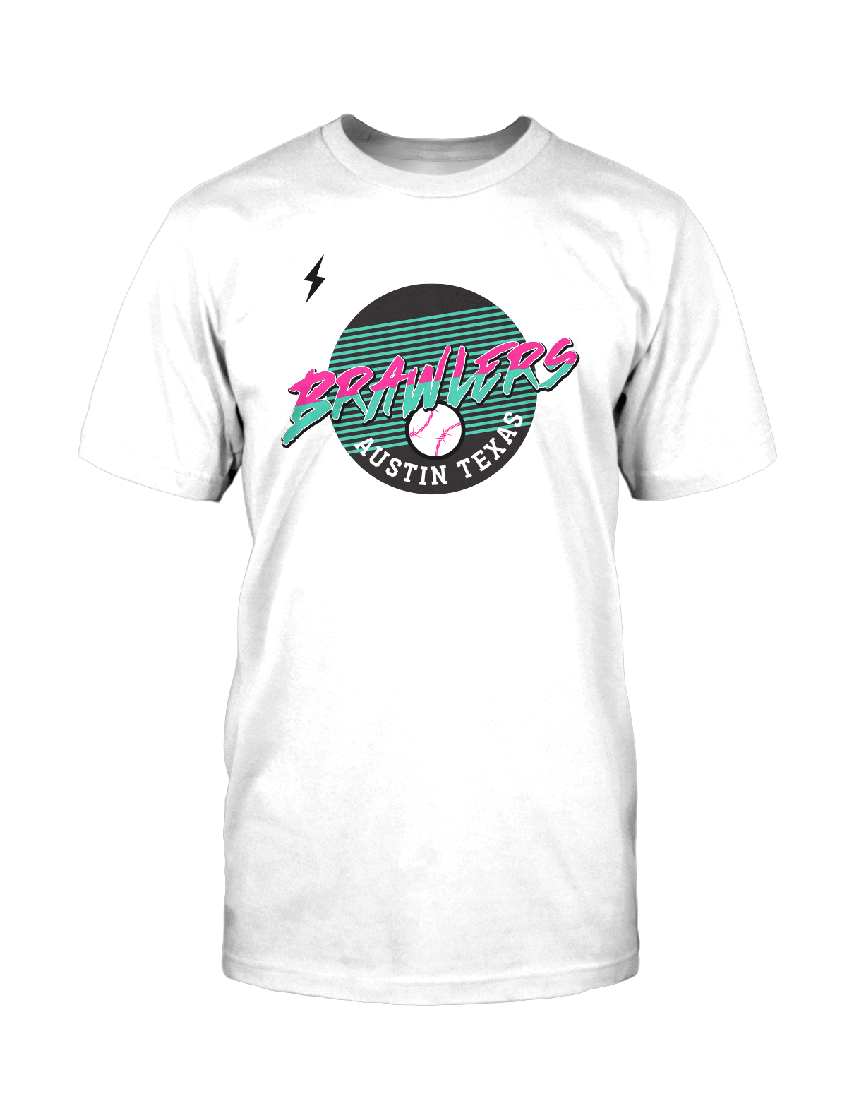 BRAWLERS CREW NECK T-SHIRT - WHITE