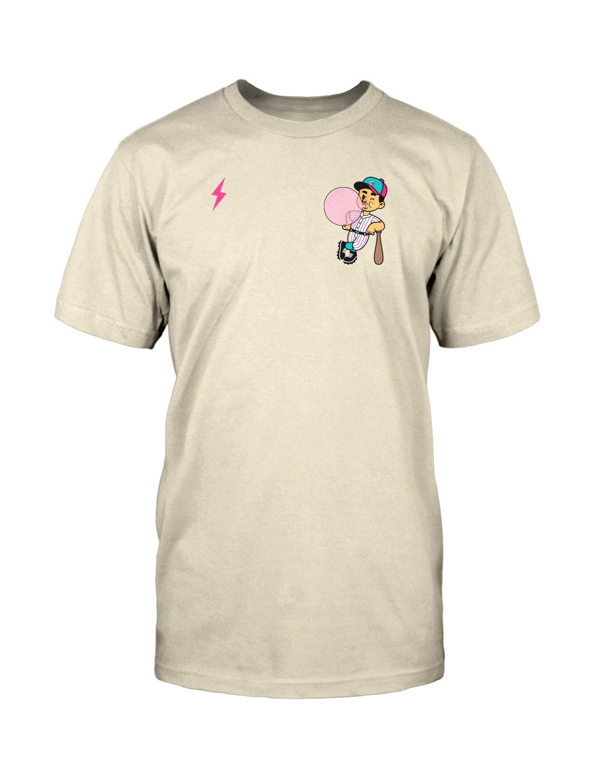 ATX COBRAS - Bat Boy CREW NECK T-SHIRT - CREAM