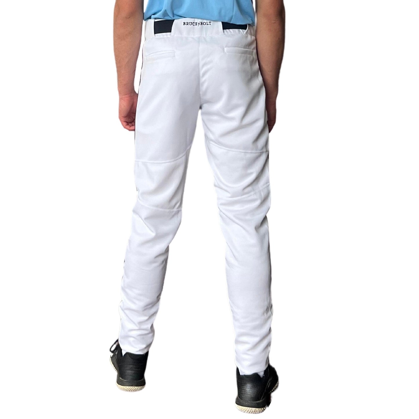 BRUCE BOLT TEAMS PREMIUM PRO PANT - WHITE WITH BLACK PIPING