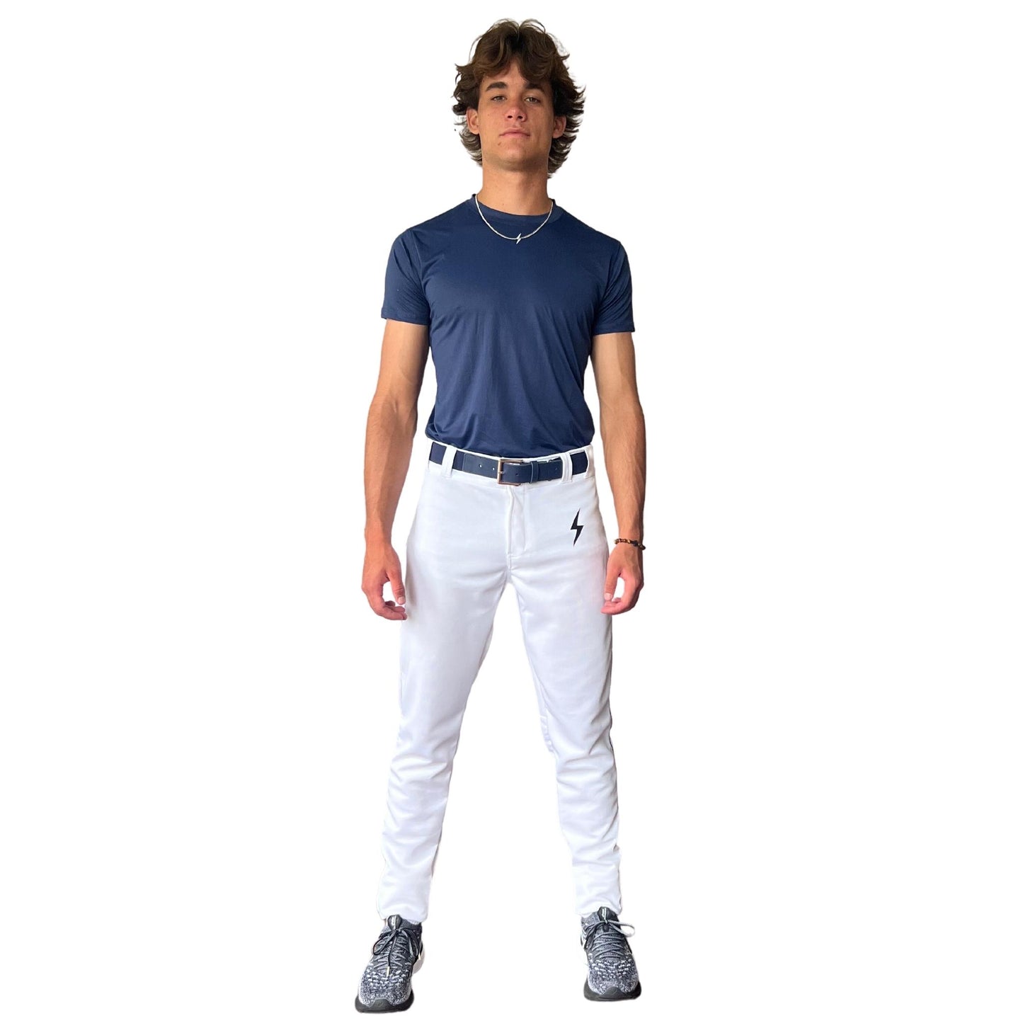 BRUCE BOLT TEAMS PREMIUM PRO PANT - WHITE WITH BLACK PIPING