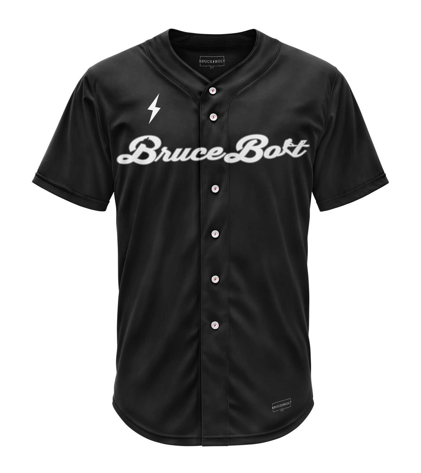 Premium BRUCE BOLT TEAMS - Full Button Sublimated Customizable Shirt