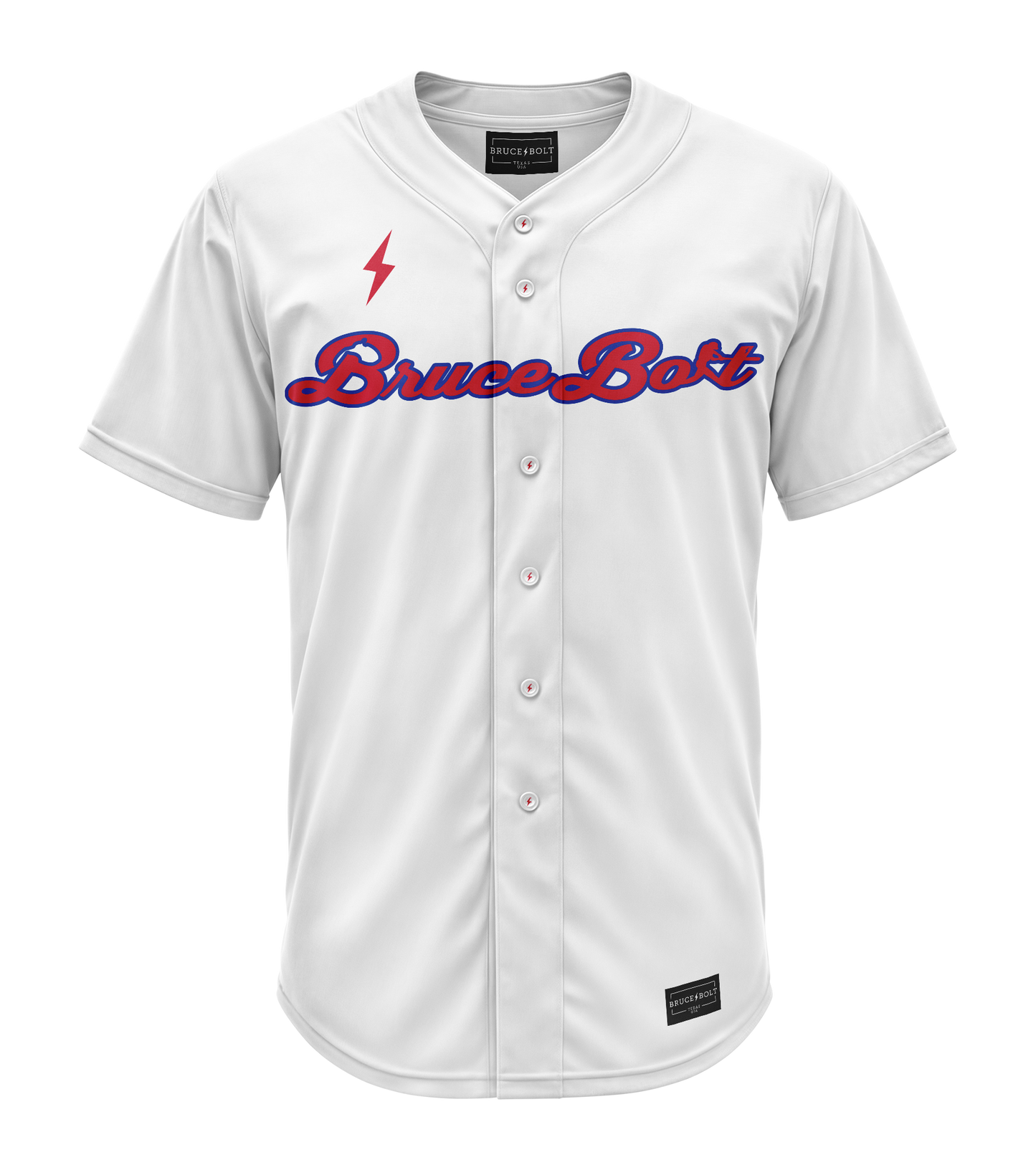 Premium BRUCE BOLT TEAMS - Full Button Sublimated Customizable Shirt