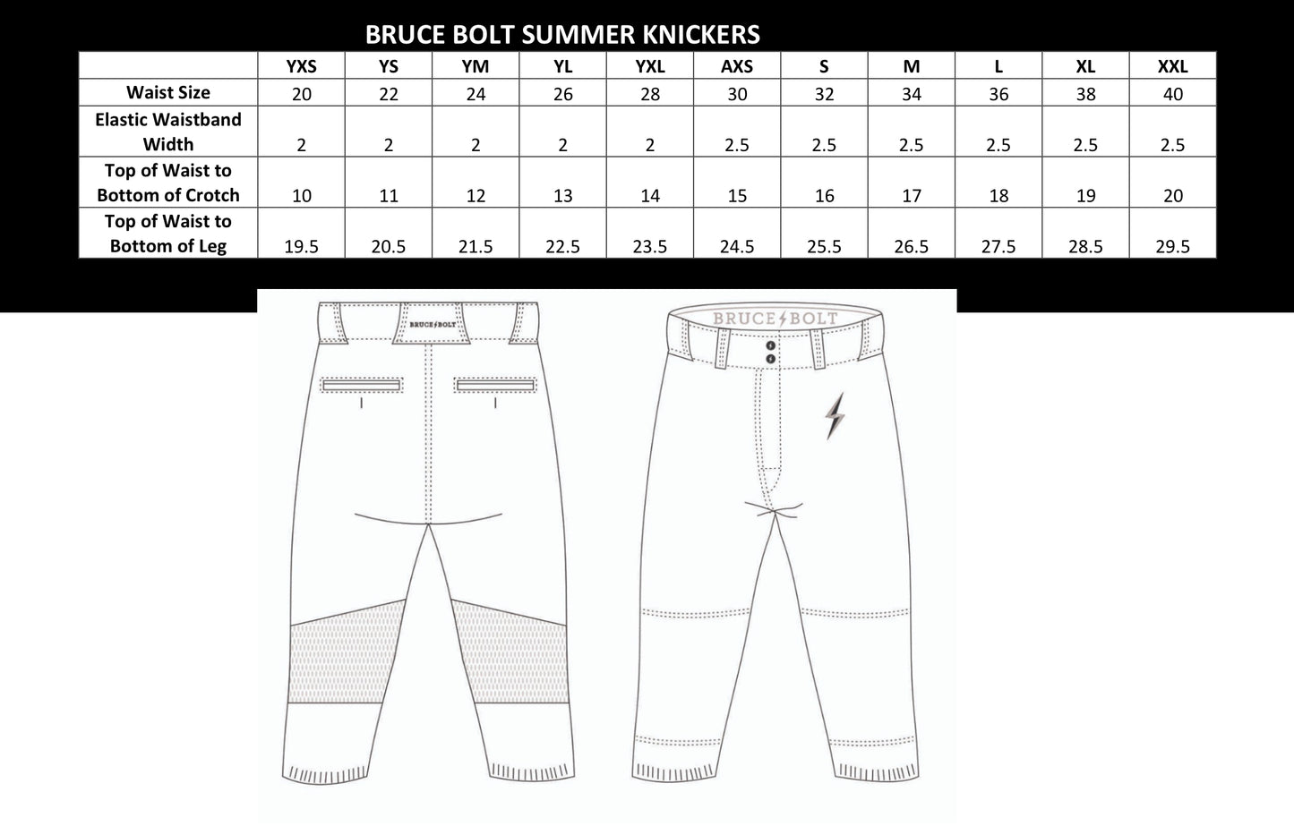 BRUCE BOLT TEAMS PREMIUM PRO KNICKER - WHITE WITH BLACK PIPING