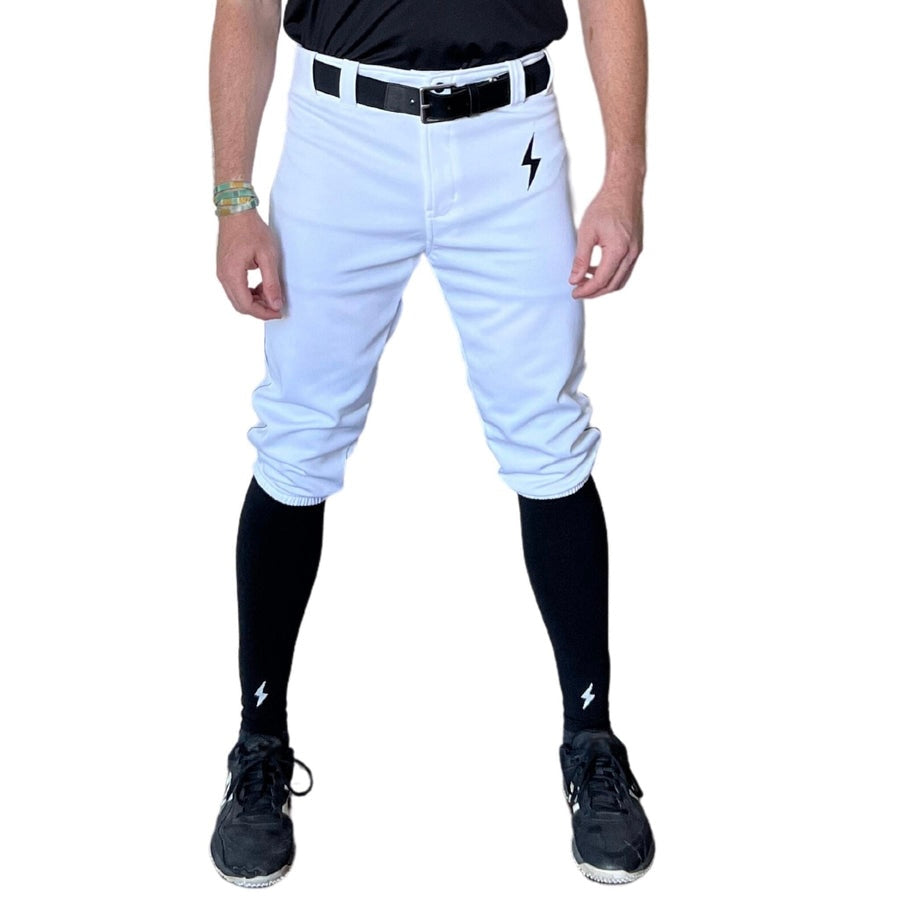 BRUCE BOLT TEAMS PREMIUM PRO KNICKER - WHITE WITH BLACK PIPING