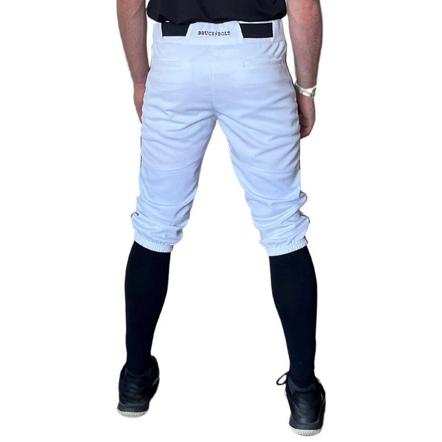 BRUCE BOLT TEAMS PREMIUM PRO KNICKER - WHITE WITH BLACK PIPING