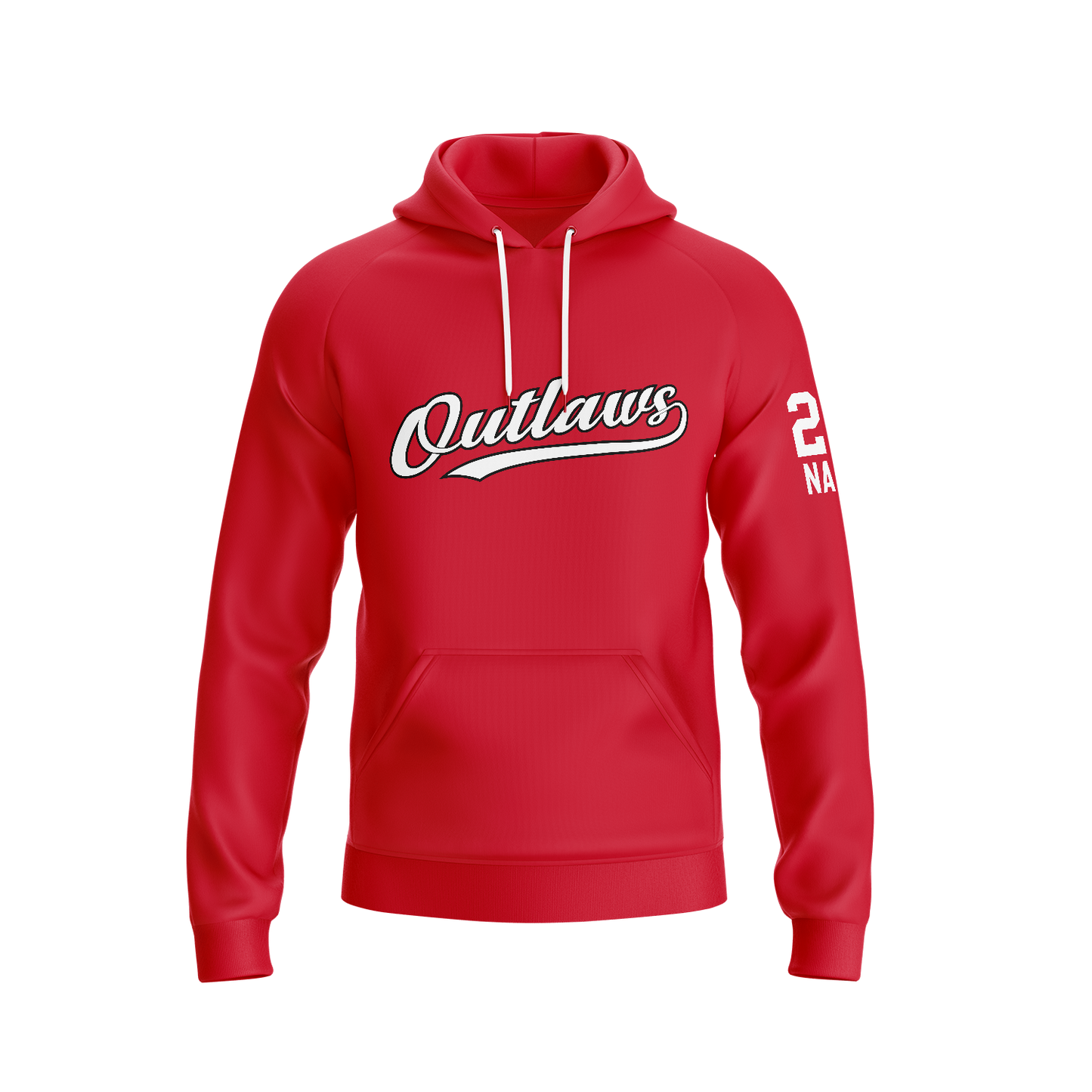 BRUCE BOLT TEAMS- WINTER HOODIE - LT OUTLAWS - RED