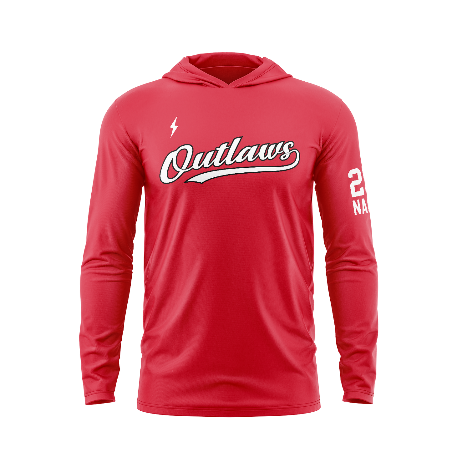 BRUCE BOLT TEAMS- SUMMER HOODIE - LT OUTLAWS - RED
