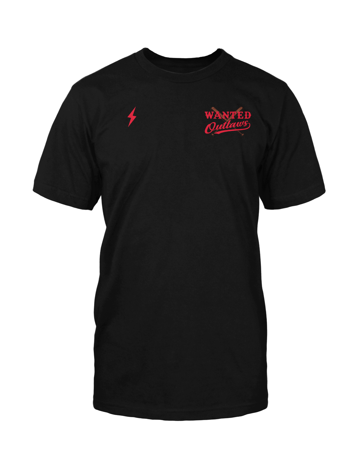 LT OUTLAWS - WANTED CREW NECK T-SHIRT - BLACK