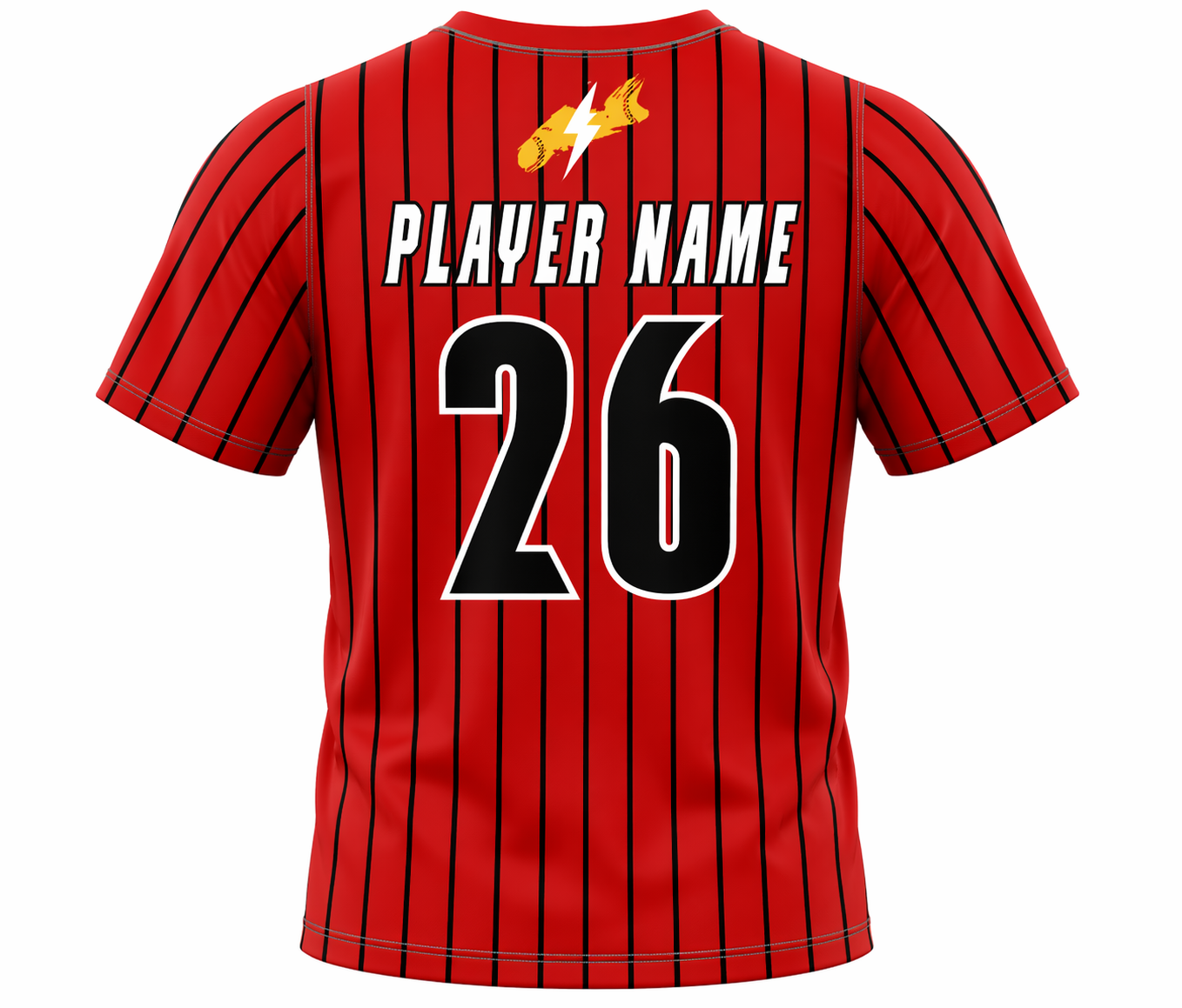 She Devils - Red with Black Pinstripe Game Jersey