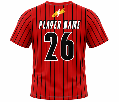 She Devils - Red with Black Pinstripe Game Jersey