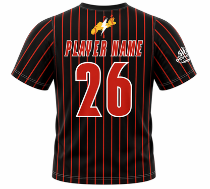 She Devils - Black with Red Pinstripe Game Jersey