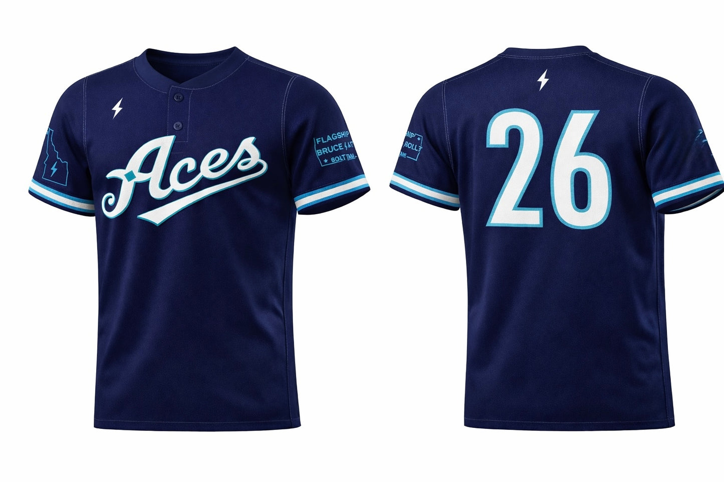 ACES Softball NAVY Jersey - 2 Button