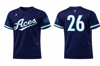 ACES Softball NAVY Jersey - 2 Button