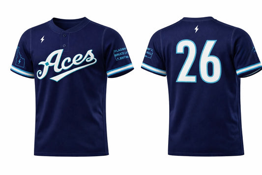 ACES Softball NAVY Jersey - 2 Button