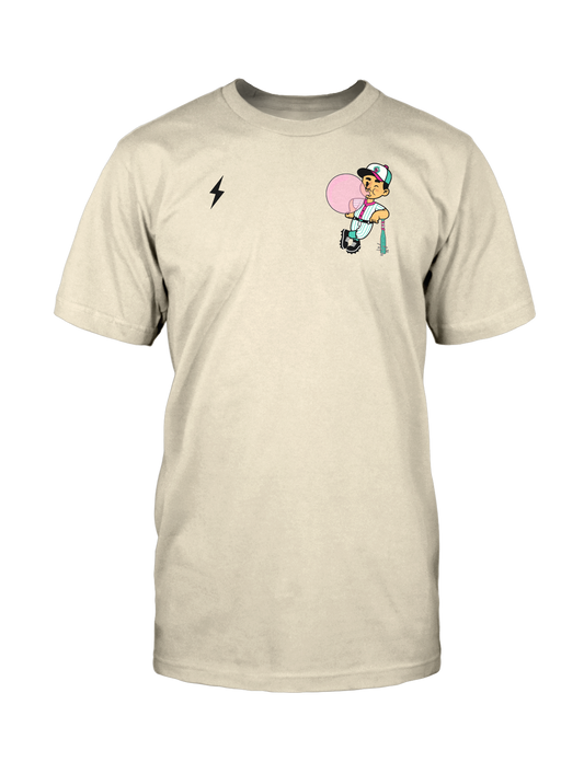 BRAWLERS Bat Boy CREW NECK T-SHIRT - BEIGE