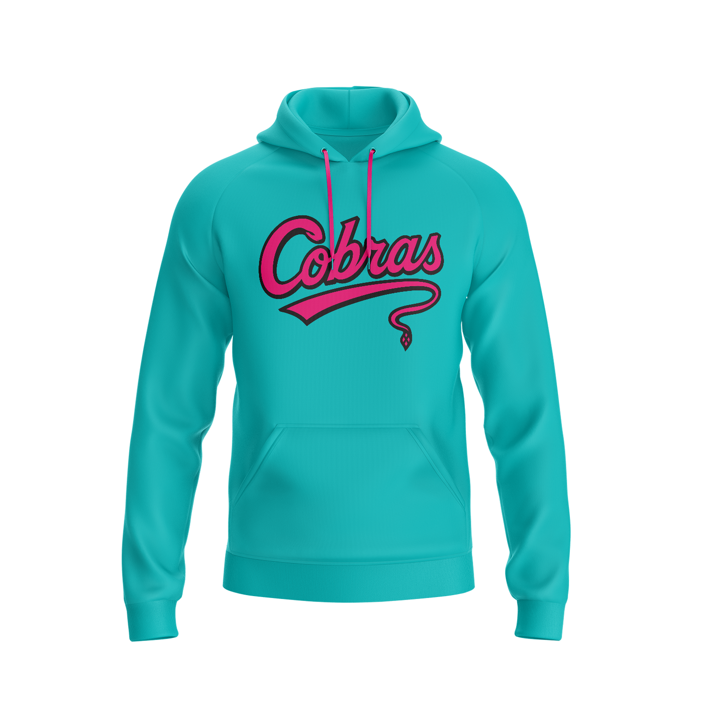BRUCE BOLT TEAMS- WINTER HOODIE - COBRAS - TEAL