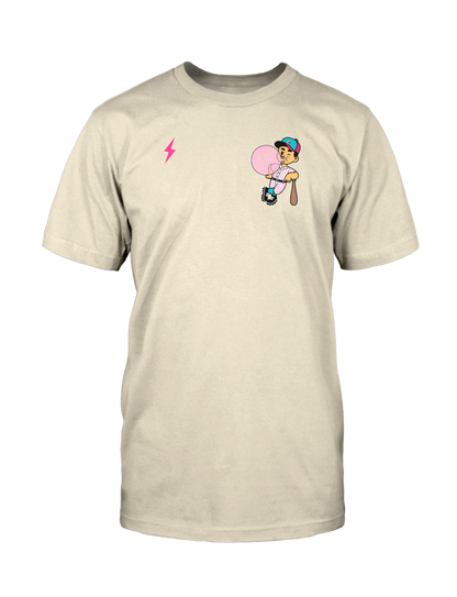 ATX COBRAS - Bat Boy CREW NECK T-SHIRT - CREAM