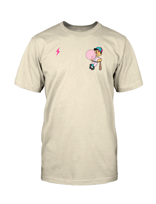 ATX COBRAS - Bat Boy CREW NECK T-SHIRT - CREAM