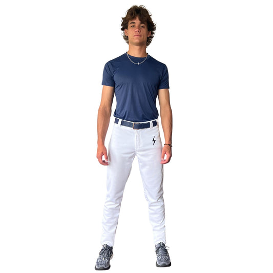 BRUCE BOLT TEAMS PREMIUM PRO PANT - WHITE WITH BLACK PIPING
