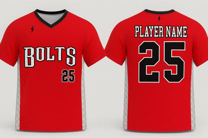 Baseball V Neck Jersey - Delivered in 15 Business Days
