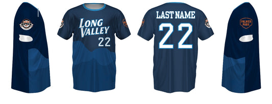 LV Baseball Deep Valley Blue Crew Neck Jersey