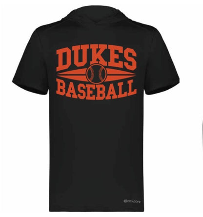 DUKE BASEBALL Short Sleeve Hoodie