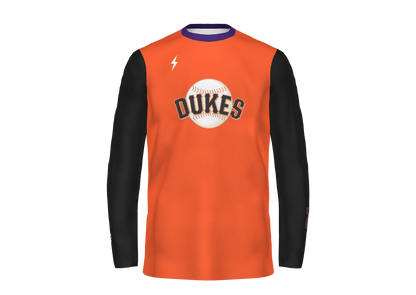 BASEBALL DUKES -Orange Long Sleeve -  Fully SUBLIMATED
