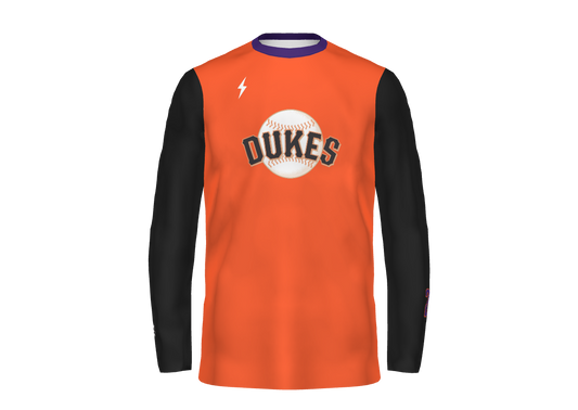 BASEBALL DUKES -Orange Long Sleeve -  Fully SUBLIMATED