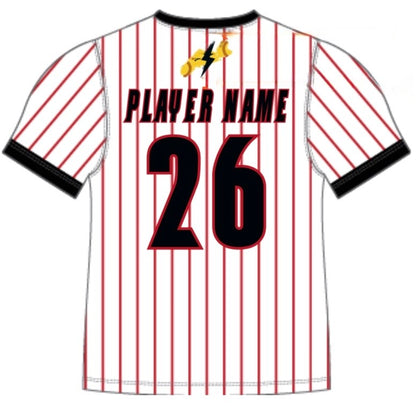 She Devils - White with Red Pinstripe Game Jersey