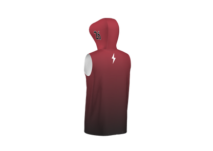 SHE DEVILS- Ladies Sleeveless Hoodie - RED_Fade