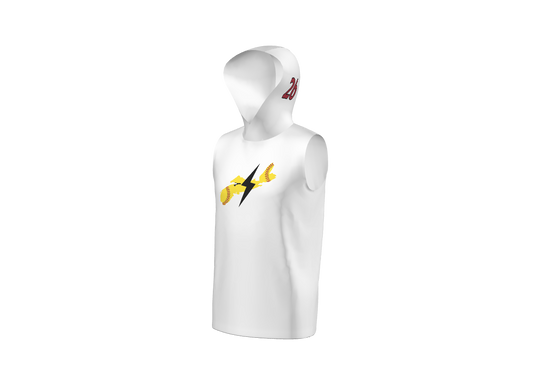 SHE DEVILS- Sleeveless Hoodie - WHITE