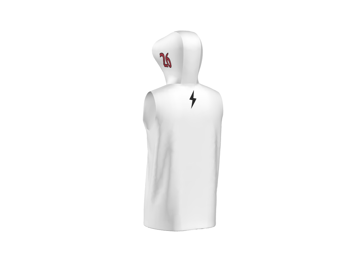 SHE DEVILS- Ladies Sleeveless Hoodie - WHITE