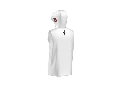 SHE DEVILS- Ladies Sleeveless Hoodie - WHITE