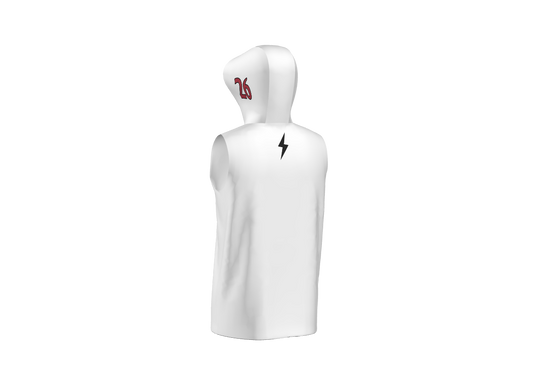 SHE DEVILS- Sleeveless Hoodie - WHITE