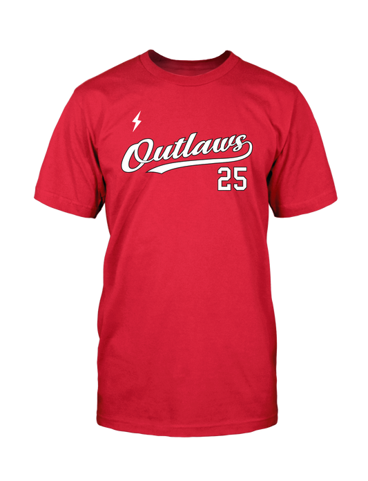BRUCE BOLT - LT OUTLAWS - PRACTICE JERSEY - RED SCRIPT
