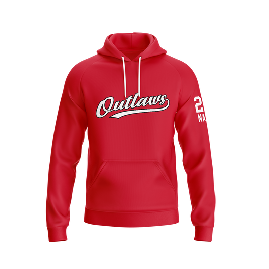 BRUCE BOLT TEAMS- WINTER HOODIE - LT OUTLAWS - RED