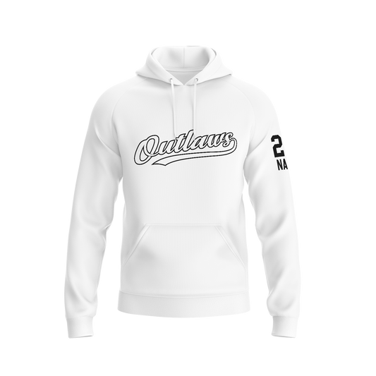 BRUCE BOLT TEAMS- WINTER HOODIE - LT OUTLAWS - WHITE