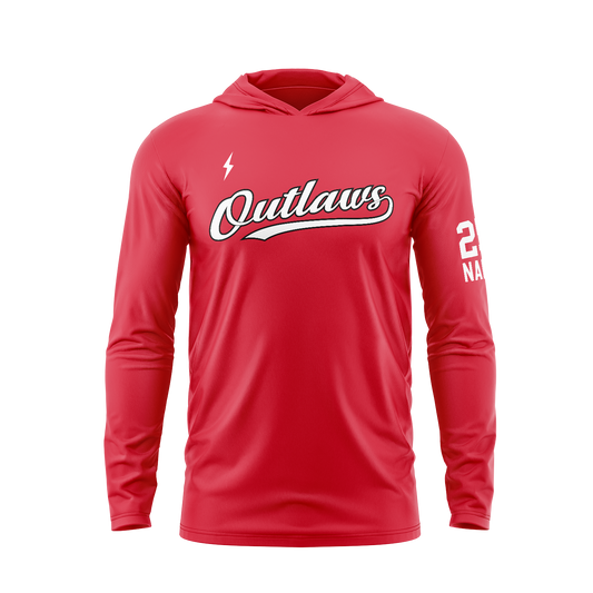 BRUCE BOLT TEAMS- SUMMER HOODIE - LT OUTLAWS - RED