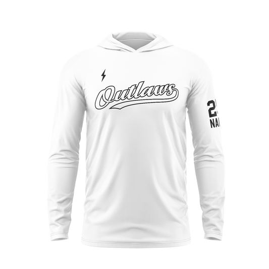 BRUCE BOLT TEAMS- SUMMER HOODIE - LT OUTLAWS - WHITE