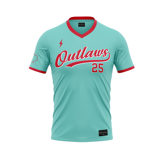 BRUCE BOLT HYBRID V NECK - LT OUTLAWS MINT JERSEY