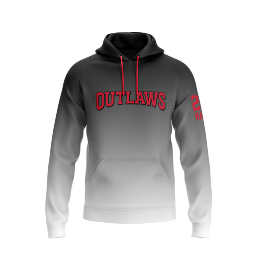 BRUCE BOLT TEAMS- WINTER HOODIE - LT OUTLAWS - BLACK FADE